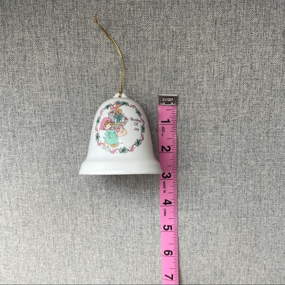 Vintage Precious Moments Porcelain Holiday Bell Ornament - Picture 5 of 8